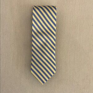 J. Crew NWOT Men's Yellow & Light Blue Striped Silk Tie -3"